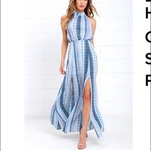 Halter Maxi Dress with leg slits